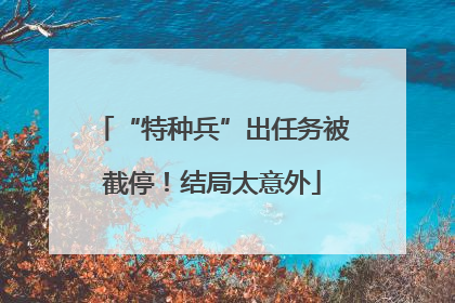 “特种兵”出任务被截停！结局太意外