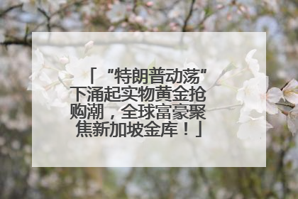 “特朗普动荡”下涌起实物黄金抢购潮，全球富豪聚焦新加坡金库！