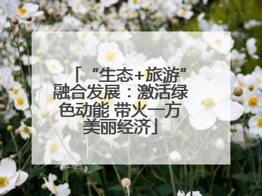 “生态+旅游”融合发展：激活绿色动能 带火一方美丽经济