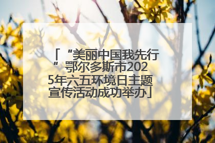 “美丽中国我先行”鄂尔多斯市2025年六五环境日主题宣传活动成功举办
