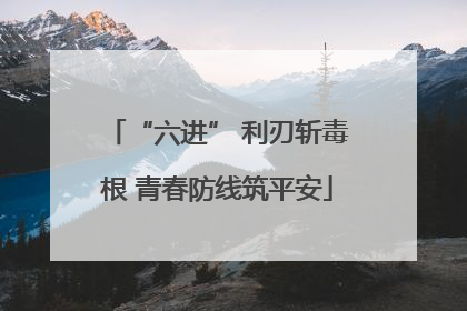 “六进” 利刃斩毒根 青春防线筑平安
