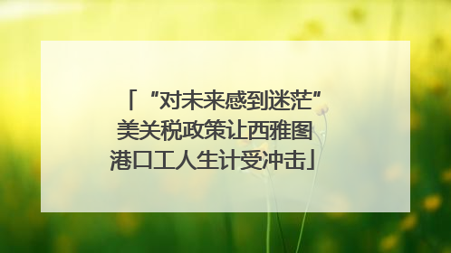 “对未来感到迷茫” 美关税政策让西雅图港口工人生计受冲击