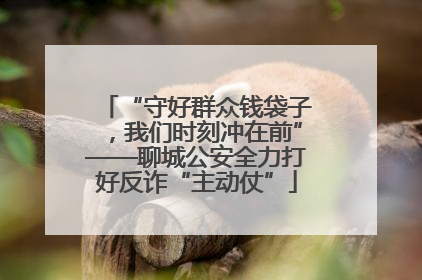 “守好群众钱袋子，我们时刻冲在前”——聊城公安全力打好反诈“主动仗”