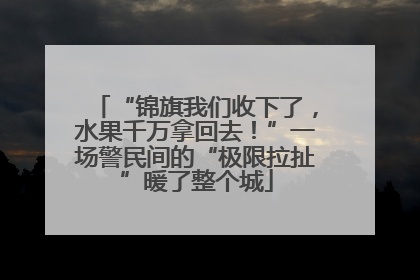 “锦旗我们收下了，水果千万拿回去！”一场警民间的“极限拉扯”暖了整个城