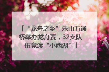 “龙舟之乡”乐山五通桥举办龙舟赛，32支队伍竞渡“小西湖”