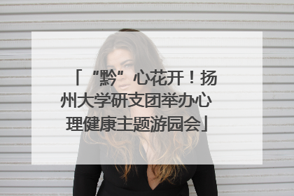 “黔”心花开！扬州大学研支团举办心理健康主题游园会