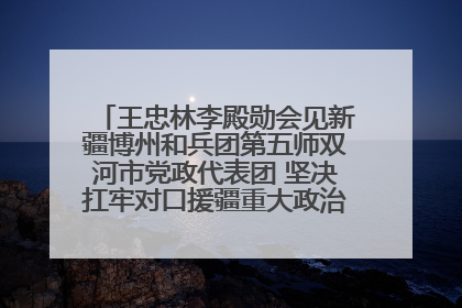 王忠林李殿勋会见新疆博州和兵团第五师双河市党政代表团 坚决扛牢对口援疆重大政治责任 推动双方实现优势互补务实合作