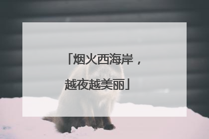 烟火西海岸，越夜越美丽