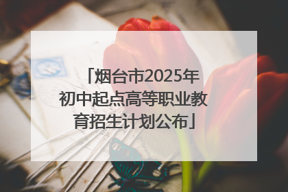 烟台市2025年初中起点高等职业教育招生计划公布
