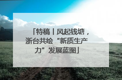 特稿丨风起钱塘，浙台共绘“新质生产力”发展蓝图