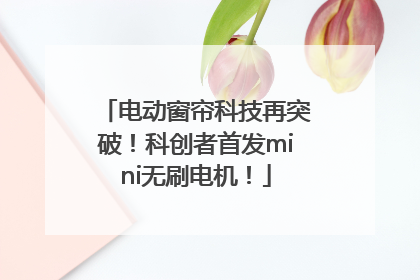 电动窗帘科技再突破！科创者首发mini无刷电机！
