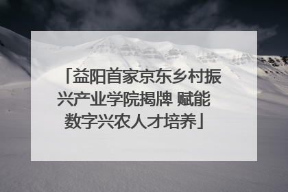 益阳首家京东乡村振兴产业学院揭牌 赋能数字兴农人才培养