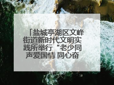 盐城亭湖区文峰街道新时代文明实践所举行“老少同声爱国情 同心奋进新征程”为主题的红色文化活动
