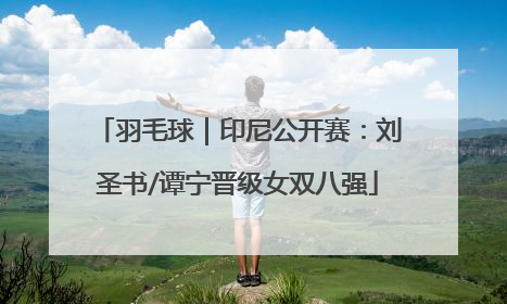 羽毛球｜印尼公开赛：刘圣书/谭宁晋级女双八强
