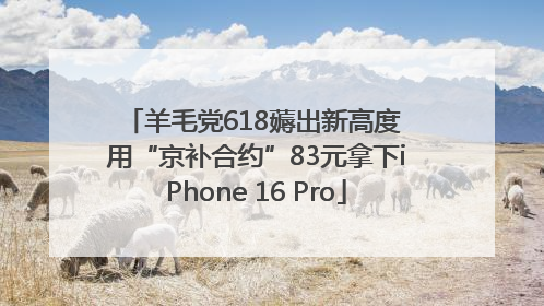 羊毛党618薅出新高度 用“京补合约”83元拿下iPhone 16 Pro