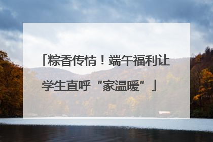 粽香传情！端午福利让学生直呼“家温暖”