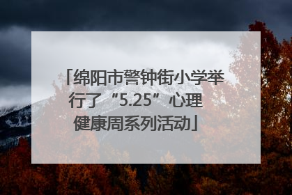 绵阳市警钟街小学举行了“5.25”心理健康周系列活动