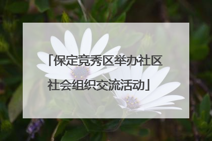 保定竞秀区举办社区社会组织交流活动