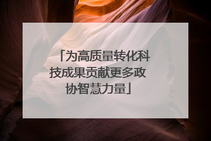 为高质量转化科技成果贡献更多政协智慧力量
