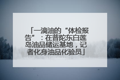 一滴油的“体检报告”：在普陀东白莲岛油品储运基地，记者化身油品化验员