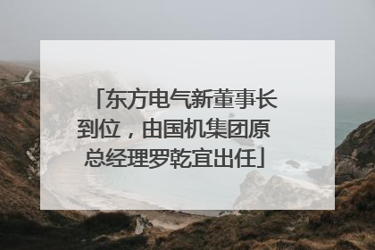 东方电气新董事长到位，由国机集团原总经理罗乾宜出任