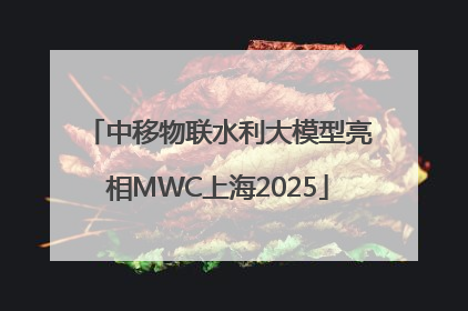 中移物联水利大模型亮相MWC上海2025