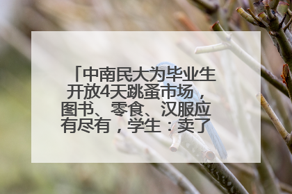 中南民大为毕业生开放4天跳蚤市场，图书、零食、汉服应有尽有，学生：卖了几十个手串