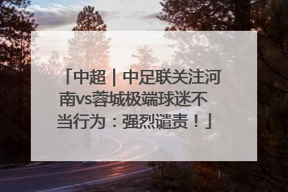 中超｜中足联关注河南vs蓉城极端球迷不当行为：强烈谴责！