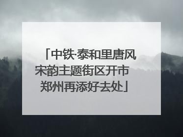 中铁·泰和里唐风宋韵主题街区开市 郑州再添好去处