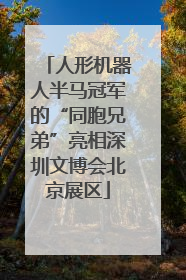 人形机器人半马冠军的“同胞兄弟”亮相深圳文博会北京展区
