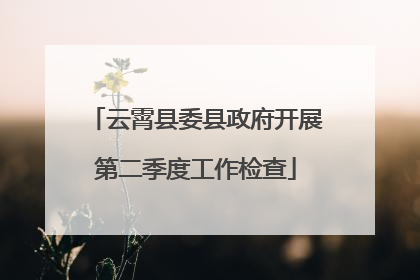 云霄县委县政府开展第二季度工作检查