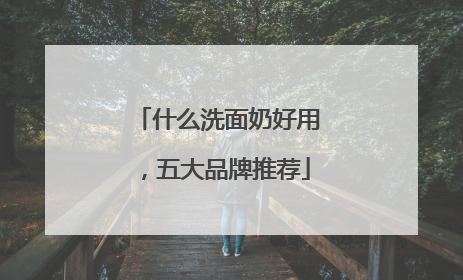 什么洗面奶好用，五大品牌推荐