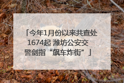 今年1月份以来共查处1674起 潍坊公安交警剑指“飙车炸街”