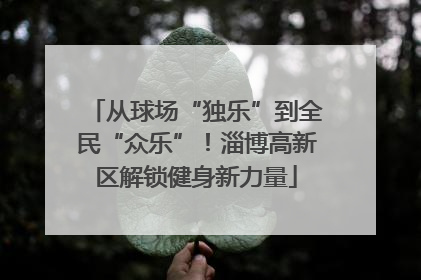 从球场“独乐”到全民“众乐”！淄博高新区解锁健身新力量