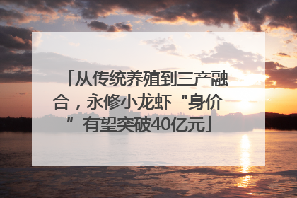 从传统养殖到三产融合，永修小龙虾“身价”有望突破40亿元