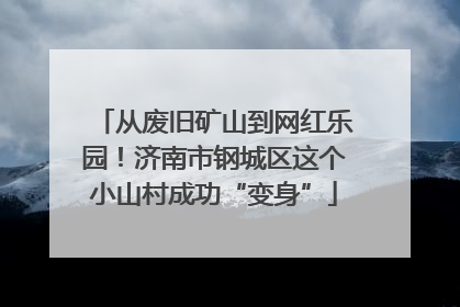 从废旧矿山到网红乐园！济南市钢城区这个小山村成功“变身”