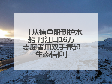 从捕鱼船到护水船 丹江口16万志愿者用双手捧起生态信仰