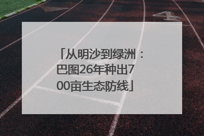 从明沙到绿洲：巴图26年种出700亩生态防线
