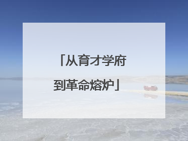 从育才学府到革命熔炉