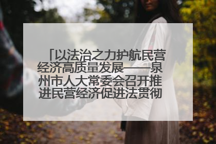 以法治之力护航民营经济高质量发展——泉州市人大常委会召开推进民营经济促进法贯彻实施座谈会