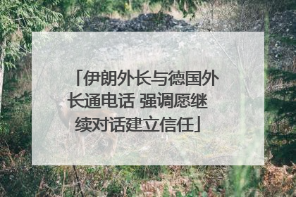 伊朗外长与德国外长通电话 强调愿继续对话建立信任