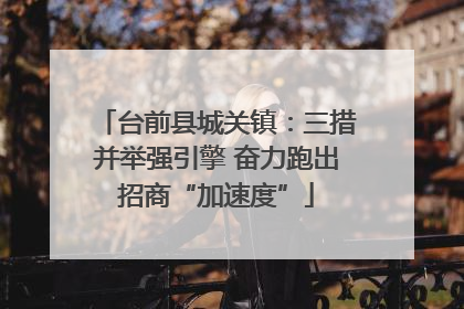 台前县城关镇：三措并举强引擎 奋力跑出招商“加速度”