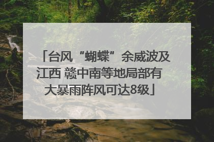 台风“蝴蝶”余威波及江西 赣中南等地局部有大暴雨阵风可达8级