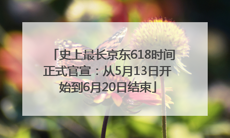 史上最长京东618时间正式官宣：从5月13日开始到6月20日结束
