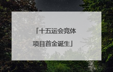 十五运会竞体项目首金诞生