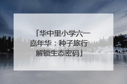 华中里小学六一嘉年华：种子旅行解锁生态密码