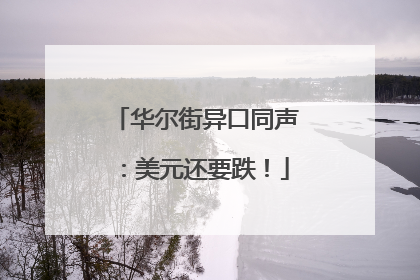 华尔街异口同声：美元还要跌！