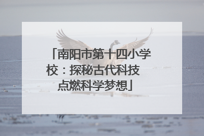 南阳市第十四小学校：探秘古代科技 点燃科学梦想