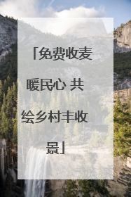 免费收麦暖民心 共绘乡村丰收景