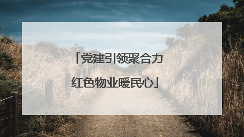 党建引领聚合力 红色物业暖民心